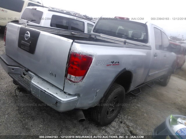 1N6BA07F68N305675 - 2008 NISSAN TITAN XE/SE/LE/PRO-4X SILVER photo 4