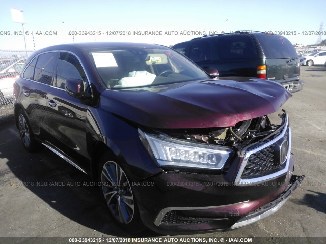 5FRYD3H57HB008388 - 2017 ACURA MDX TECHNOLOGY BURGUNDY photo 1