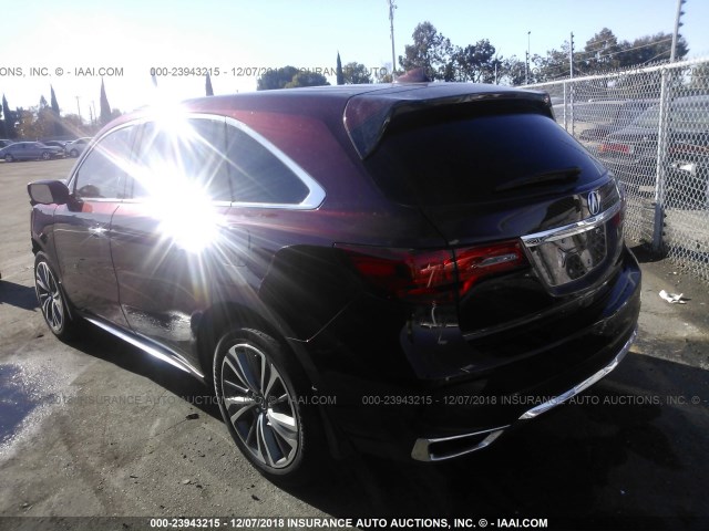 5FRYD3H57HB008388 - 2017 ACURA MDX TECHNOLOGY BURGUNDY photo 3