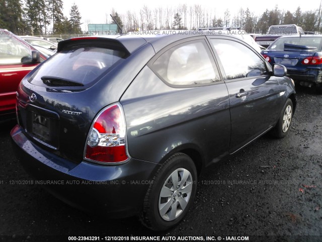 KMHCM3AC7AU159535 - 2010 HYUNDAI Accent BLUE/GS GRAY photo 4