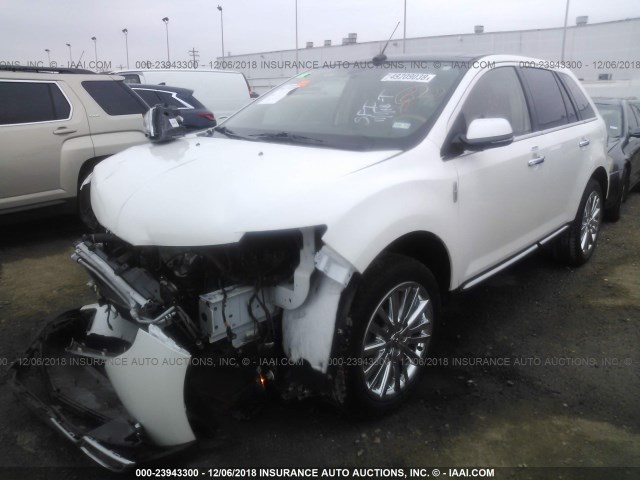 2LMDJ6JKXFBL34352 - 2015 LINCOLN MKX WHITE photo 2