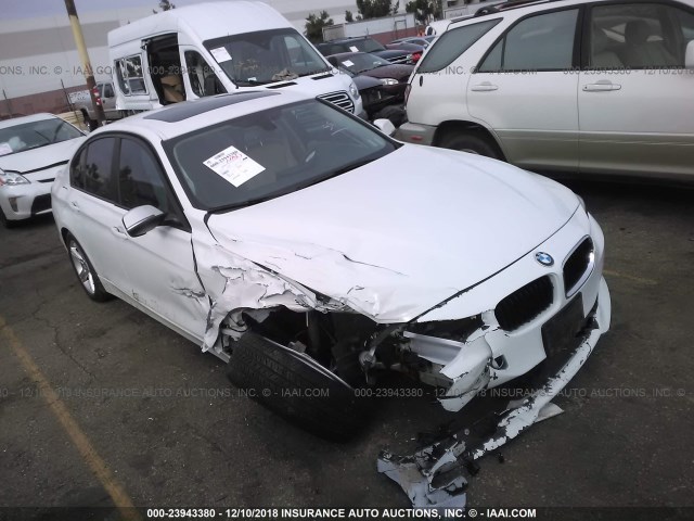 WBA3C1C57EK105824 - 2014 BMW 328 I SULEV WHITE photo 1