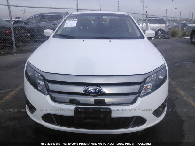 3FAHP0KC0BR221709 - 2011 FORD FUSION SPORT WHITE photo 6