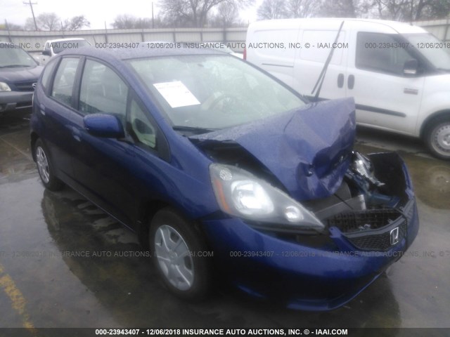 JHMGE8H34DC004746 - 2013 HONDA FIT BLUE photo 1