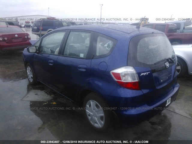 JHMGE8H34DC004746 - 2013 HONDA FIT BLUE photo 3