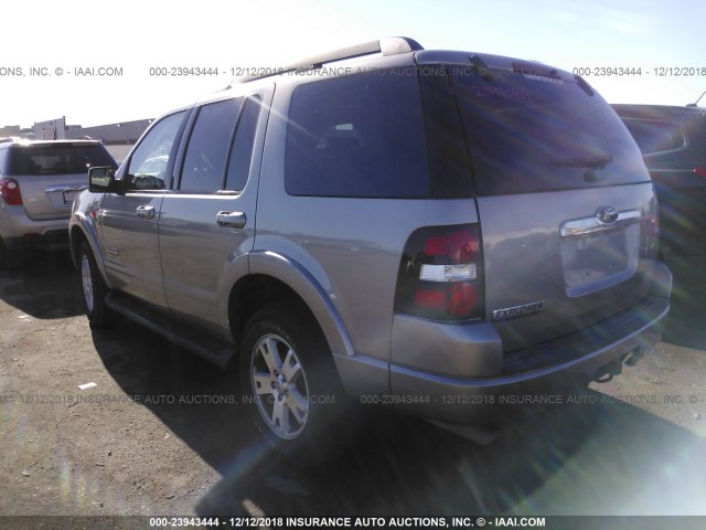 1FMEU63E28UA39354 - 2008 FORD EXPLORER XLT GRAY photo 3