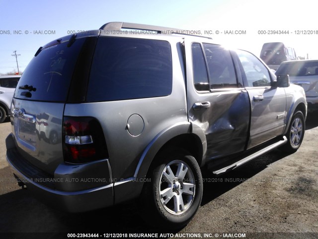 1FMEU63E28UA39354 - 2008 FORD EXPLORER XLT GRAY photo 4