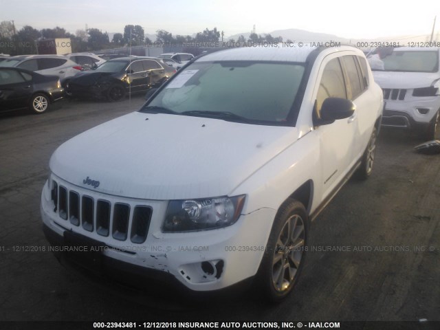 1C4NJCBA0HD157056 - 2017 JEEP COMPASS SPORT WHITE photo 2