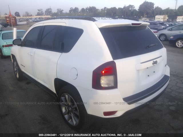 1C4NJCBA0HD157056 - 2017 JEEP COMPASS SPORT WHITE photo 3