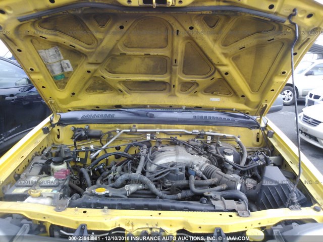 5N1ED28T13C641113 - 2003 NISSAN XTERRA XE/SE YELLOW photo 10