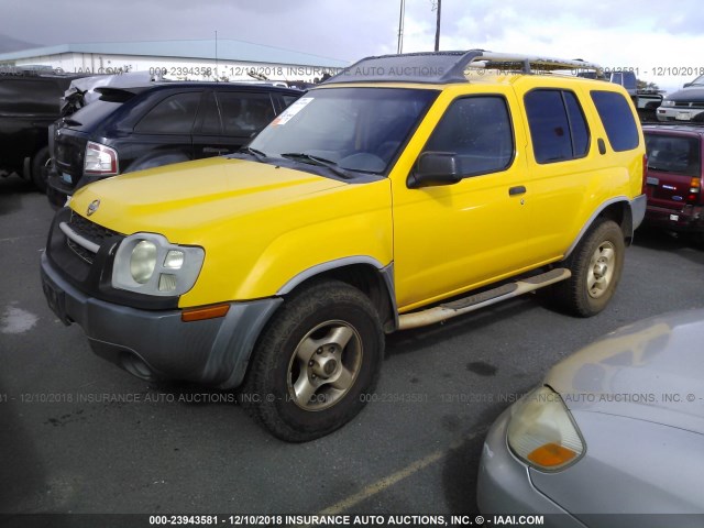 5N1ED28T13C641113 - 2003 NISSAN XTERRA XE/SE YELLOW photo 2