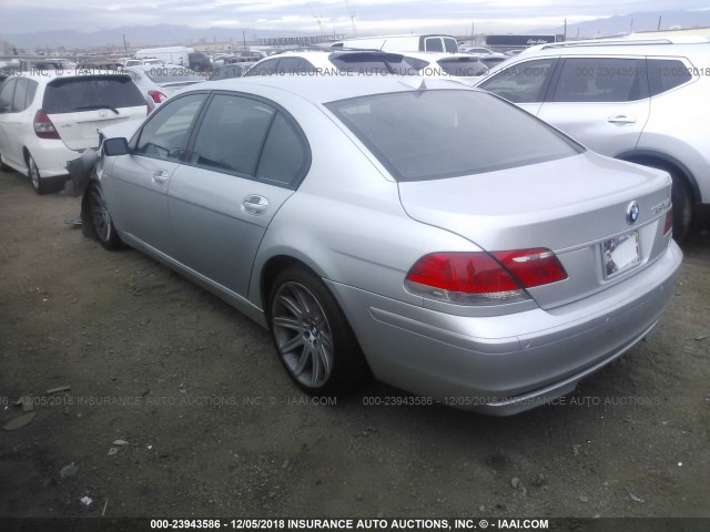 WBAHN83577DT69173 - 2007 BMW 750 SILVER photo 3