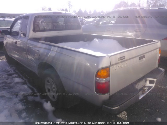 5TEVL52NX3Z189635 - 2003 TOYOTA TACOMA XTRACAB SILVER photo 3