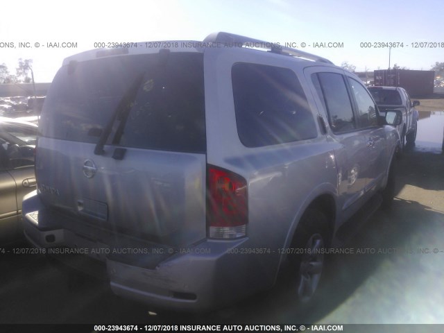 5N1AA0ND8BN622957 - 2011 NISSAN ARMADA SV/SL/PLATINUM SILVER photo 4