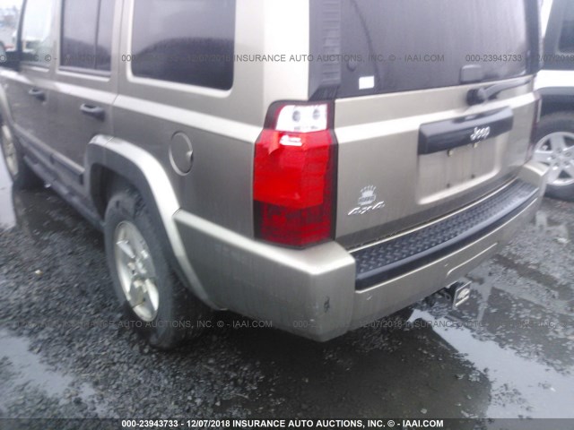 1J8HG48N36C275125 - 2006 JEEP COMMANDER BROWN photo 6