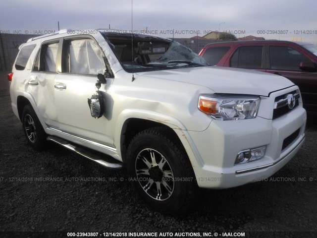 JTEBU5JR3A5010223 - 2010 TOYOTA 4RUNNER SR5/LIMITED/TRAIL WHITE photo 1