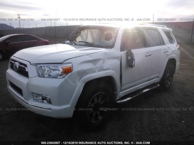 JTEBU5JR3A5010223 - 2010 TOYOTA 4RUNNER SR5/LIMITED/TRAIL WHITE photo 2