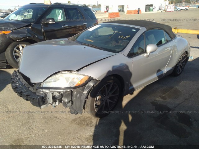 4A37L2EF1CE003122 - 2012 MITSUBISHI ECLIPSE SPYDER GS SILVER photo 2