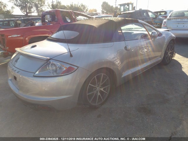 4A37L2EF1CE003122 - 2012 MITSUBISHI ECLIPSE SPYDER GS SILVER photo 4