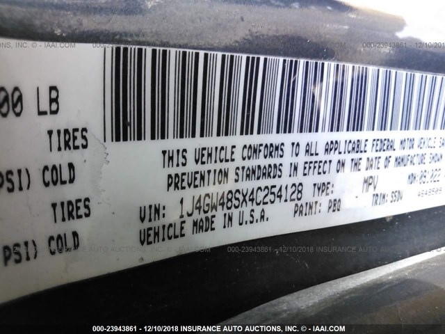 1J4GW48SX4C254128 - 2004 JEEP GRAND CHEROKEE LAREDO/COLUMBIA/FREEDOM 蓝色 照片 9