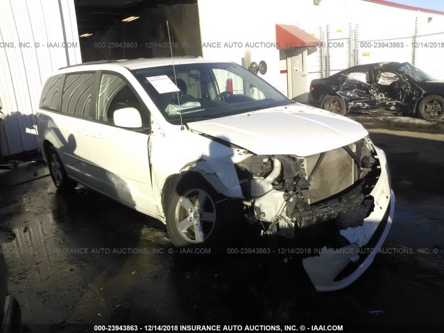 2C4RDGCG4DR523174 - 2013 DODGE GRAND CARAVAN SXT WHITE photo 1