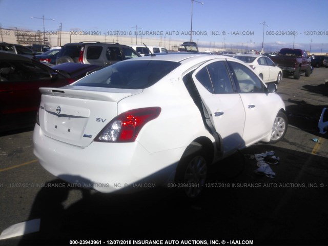 3N1CN7AP3EL869367 - 2014 NISSAN VERSA S/S PLUS/SV/SL WHITE photo 4