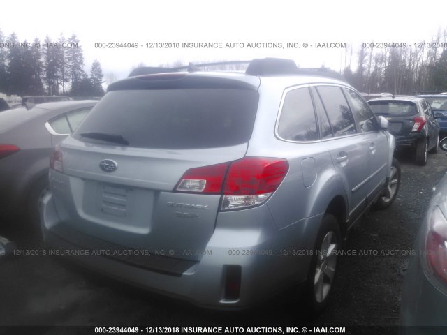 4S4BRDPCXD2280652 - 2013 SUBARU OUTBACK 3.6R LIMITED Light Blue photo 4