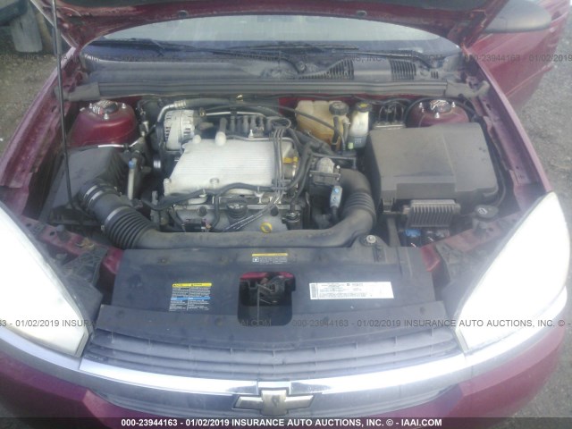 1G1ZT52855F192415 - 2005 CHEVROLET MALIBU LS 红色 照片 10