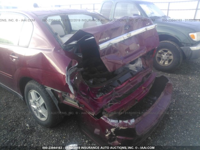 1G1ZT52855F192415 - 2005 CHEVROLET MALIBU LS 红色 照片 6