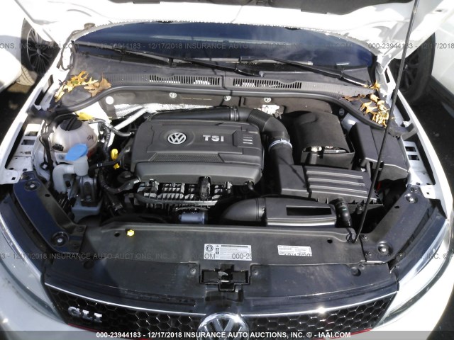 3VW4T7AJ6FM334089 - 2015 VOLKSWAGEN JETTA GLI WHITE photo 10