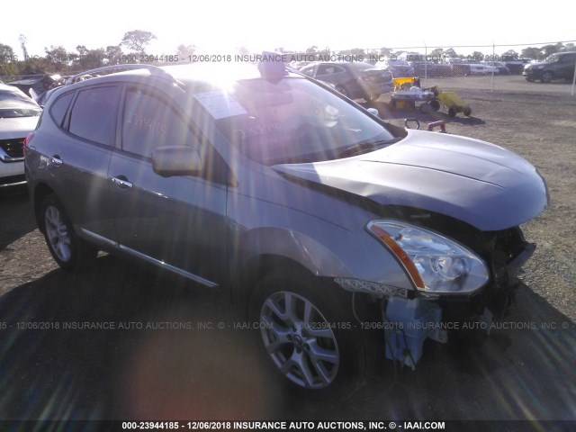 JN8AS5MT9DW004734 - 2013 NISSAN ROGUE S/SV GRAY photo 1