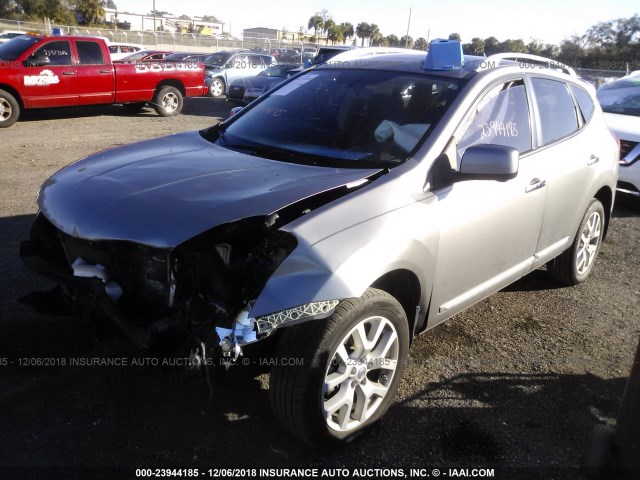 JN8AS5MT9DW004734 - 2013 NISSAN ROGUE S/SV GRAY photo 2