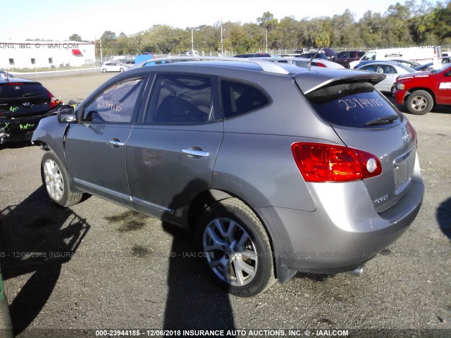 JN8AS5MT9DW004734 - 2013 NISSAN ROGUE S/SV GRAY photo 3