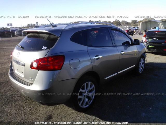 JN8AS5MT9DW004734 - 2013 NISSAN ROGUE S/SV GRAY photo 4