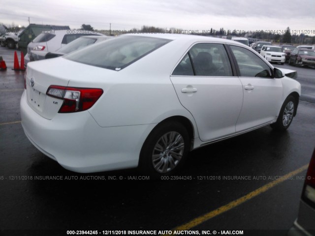 4T1BF1FK9CU585420 - 2012 TOYOTA CAMRY SE/LE/XLE WHITE photo 4