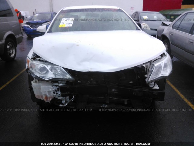 4T1BF1FK9CU585420 - 2012 TOYOTA CAMRY SE/LE/XLE WHITE photo 6