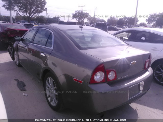 1G1ZE5E13BF176668 - 2011 CHEVROLET MALIBU LTZ BROWN photo 3