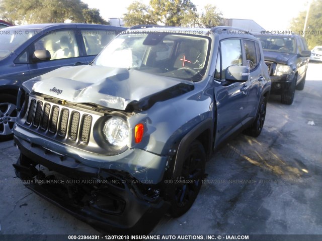 ZACCJABB7HPF93151 - 2017 JEEP RENEGADE LATITUDE GRAY photo 2