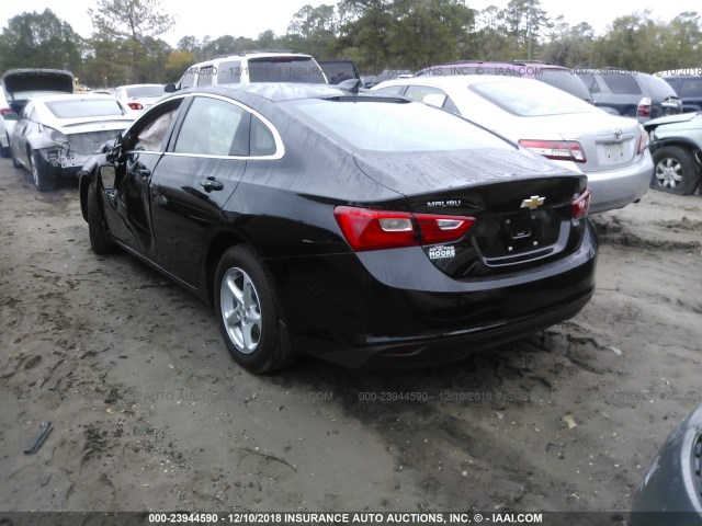 1G1ZB5ST2JF219684 - 2018 CHEVROLET MALIBU LS 黑色 照片 3