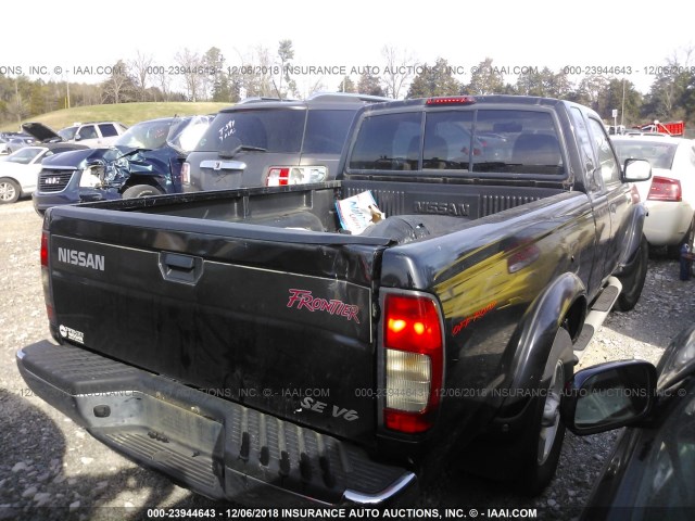 1N6ED26Y5YC321736 - 2000 NISSAN FRONTIER KING CAB XE/KING CAB SE BLACK photo 4