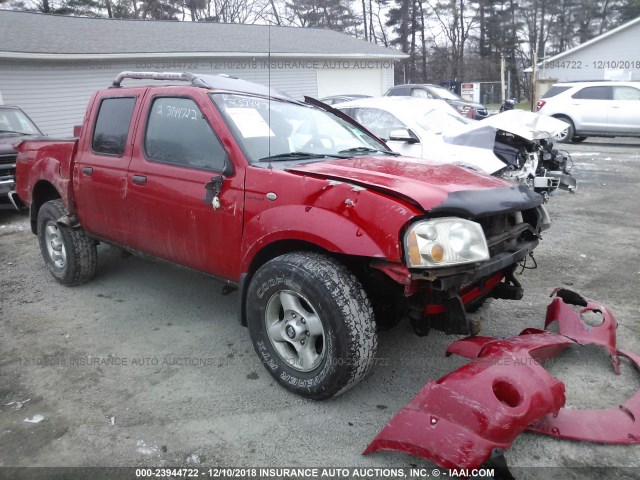 1N6MD27Y22C393768 - 2002 NISSAN FRONTIER CREW CAB SC RED photo 1