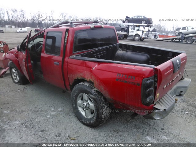 1N6MD27Y22C393768 - 2002 NISSAN FRONTIER CREW CAB SC RED photo 3