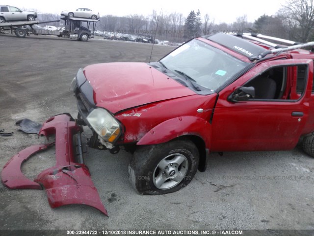 1N6MD27Y22C393768 - 2002 NISSAN FRONTIER CREW CAB SC RED photo 6