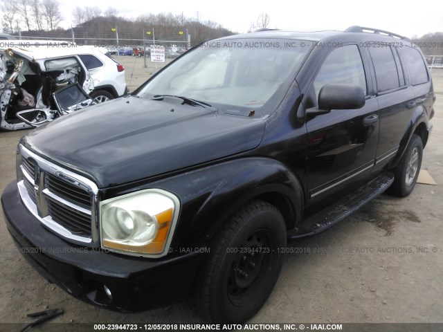 1D8HB58DX4F158173 - 2004 DODGE DURANGO LIMITED BLACK photo 2