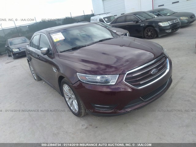 1FAHP2F8XJG124136 - 2018 FORD TAURUS LIMITED RED photo 1