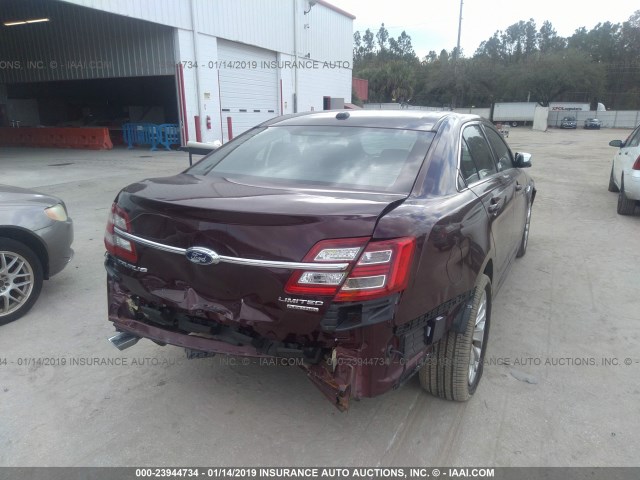 1FAHP2F8XJG124136 - 2018 FORD TAURUS LIMITED RED photo 6