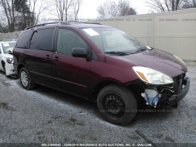 5TDZA23C04S136525 - 2004 TOYOTA SIENNA CE/LE MAROON photo 1