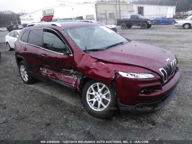 1C4PJLCBXFW536728 - 2015 JEEP CHEROKEE LATITUDE MAROON photo 1