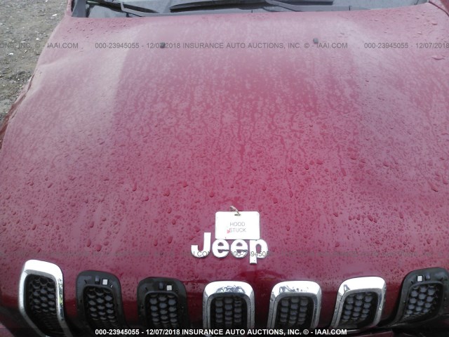 1C4PJLCBXFW536728 - 2015 JEEP CHEROKEE LATITUDE MAROON photo 10