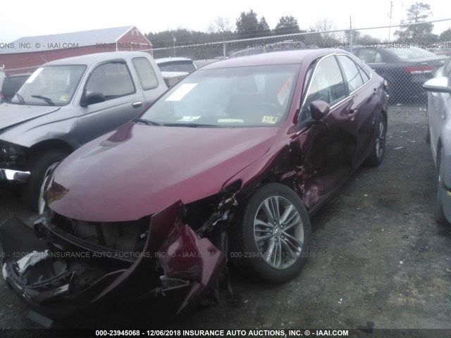 4T1BF1FK9GU534487 - 2016 TOYOTA CAMRY LE/XLE/SE/XSE RED photo 2